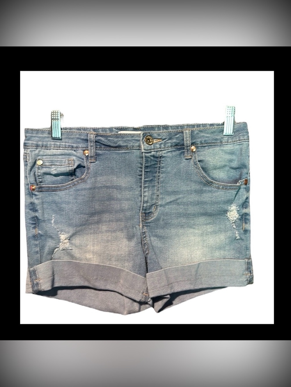 💰BOGO FREE Truth + Theory Factory Distressed Jean Shorts